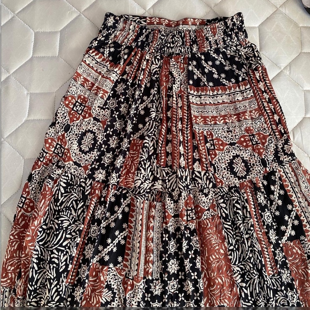 Bohemian Patchwork Maxi Skirt